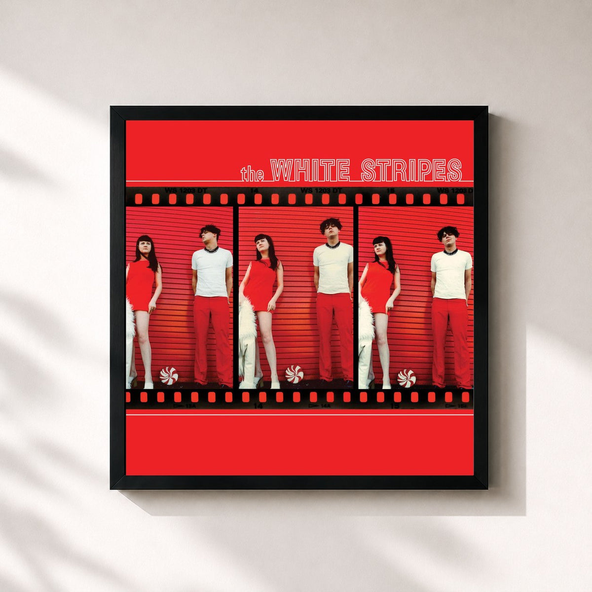 #noir The White Stripes by The White Stripes as a square framed art print, black 32x32 cm frame
