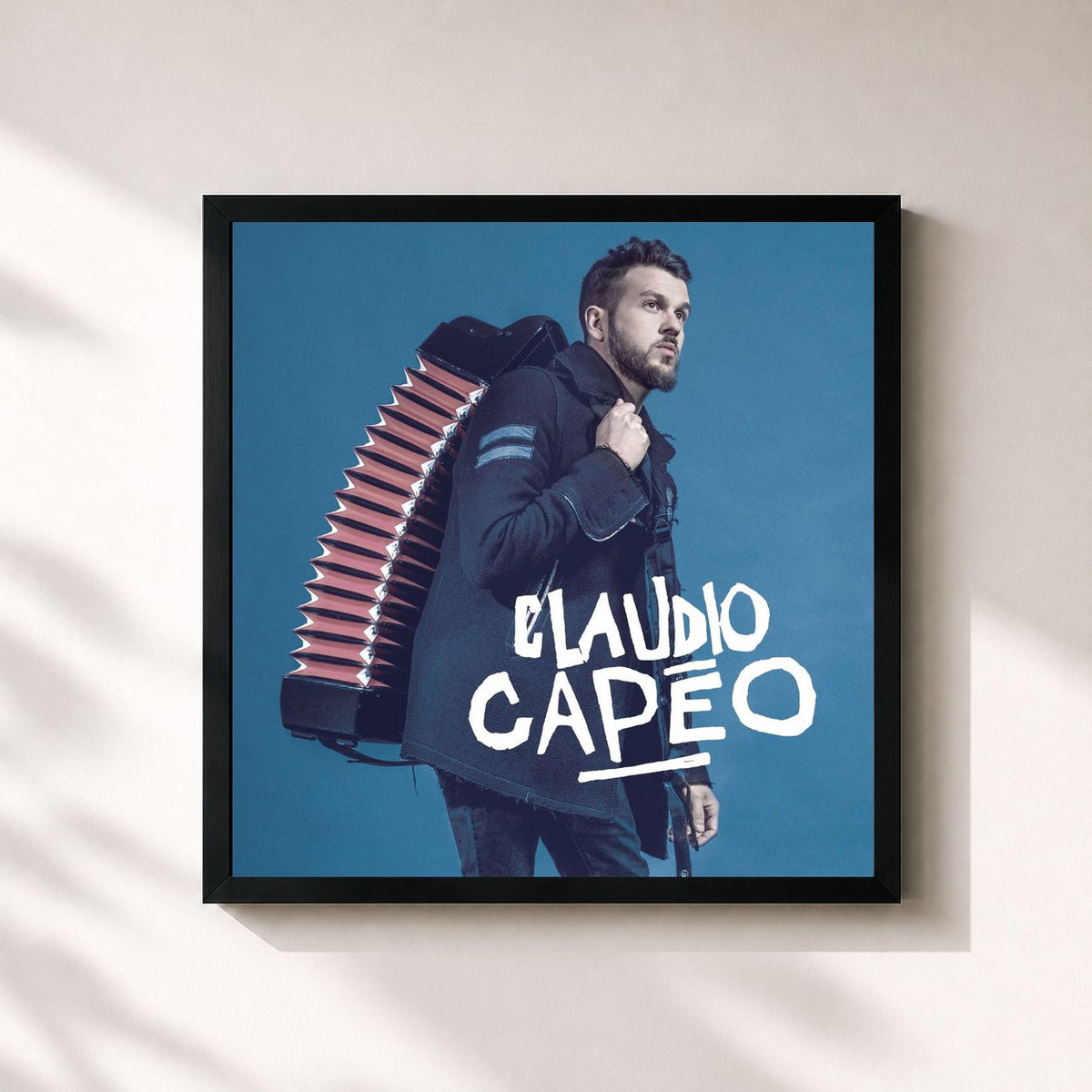 #noir Tableau carré de l'album Claudio Capéo (Version deluxe) de Claudio Capéo, cadre noir 32x32 cm