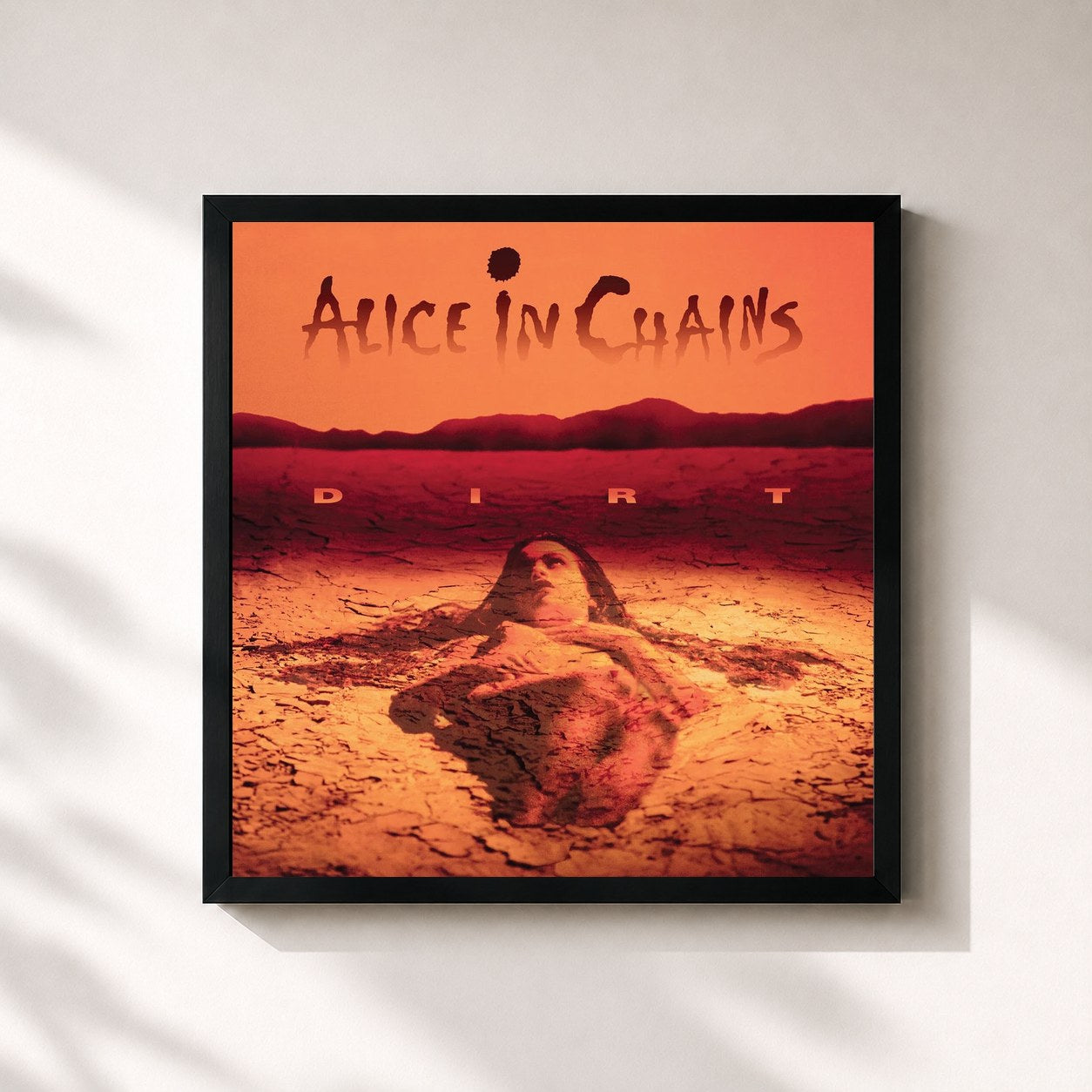 #noir Dirt (2022 Remaster) by Alice in Chains as a square framed art print, black 32x32 cm frame