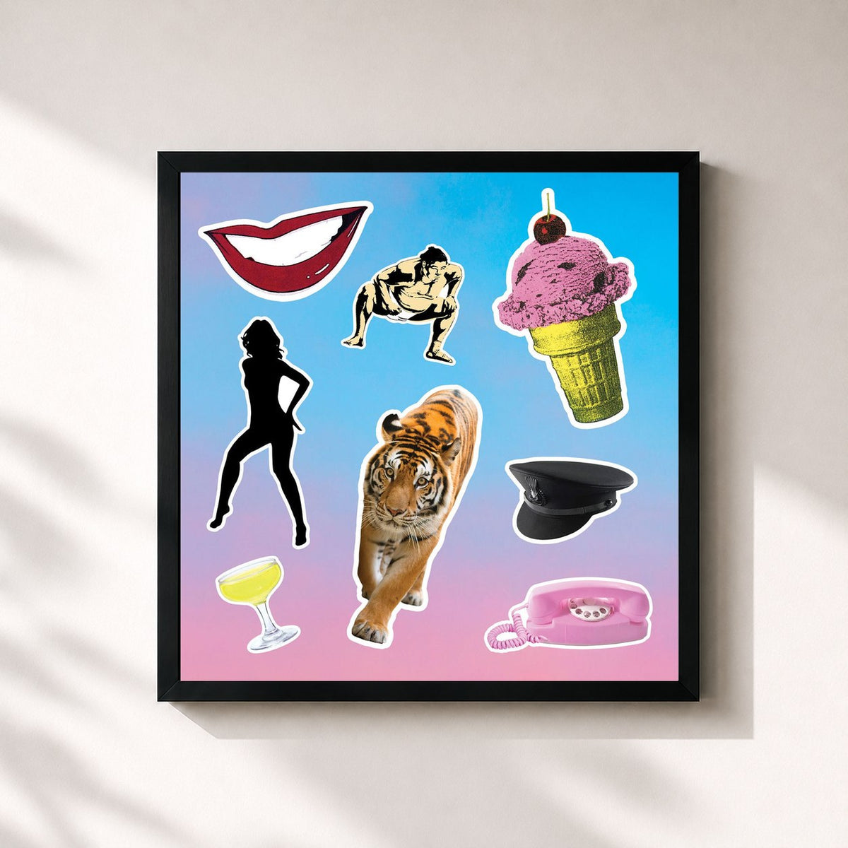 #noir Tableau carré de l'album Paper Gods (Deluxe Edition) de Duran Duran, cadre noir 32x32 cm