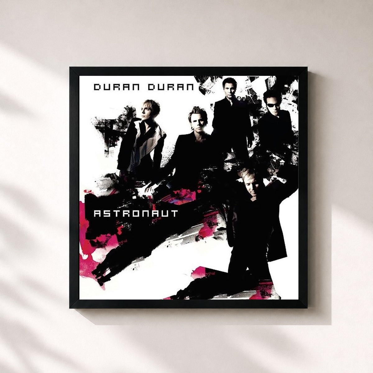 #noir Tableau carré de l'album Astronaut de Duran Duran, cadre noir 32x32 cm
