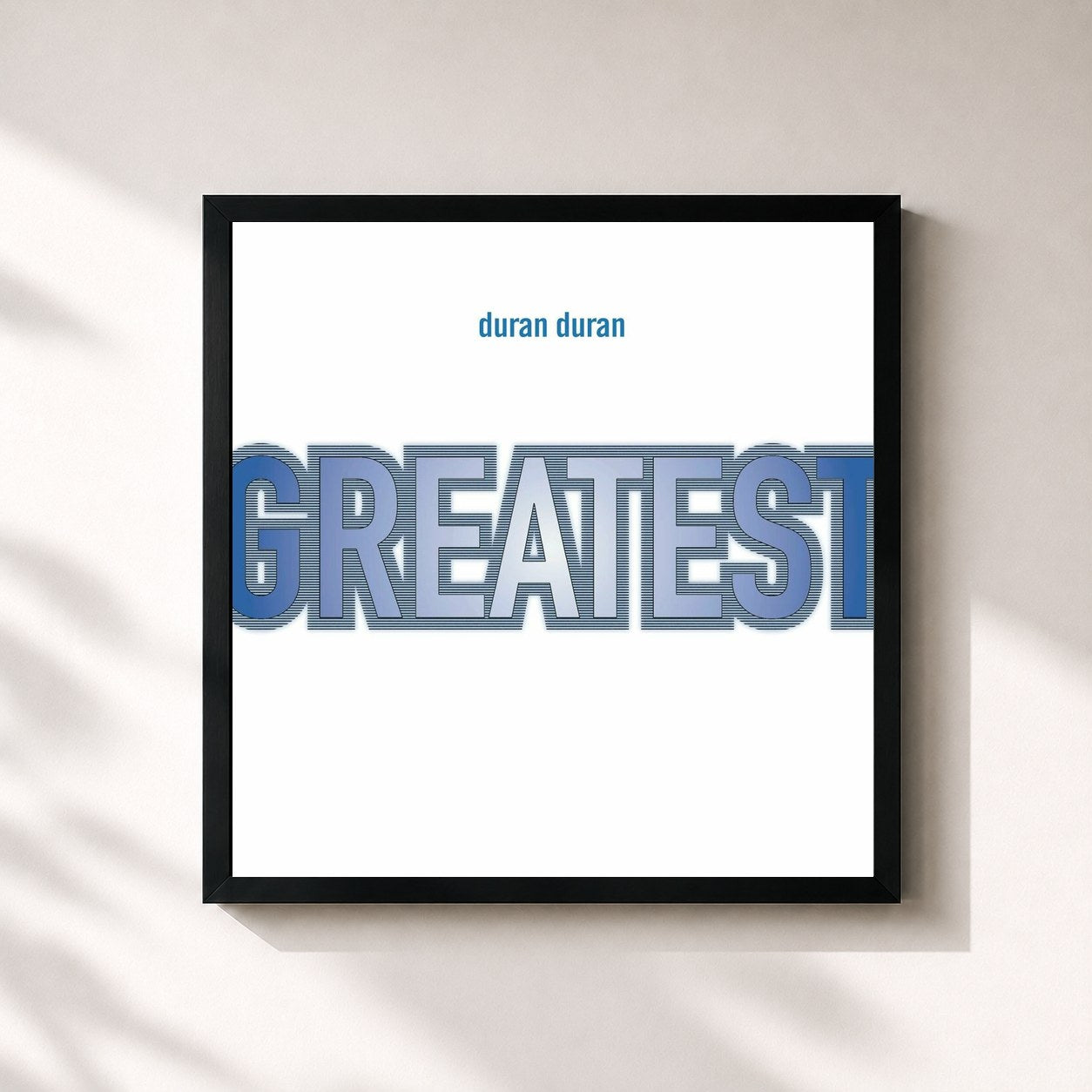 #noir Greatest by Duran Duran as a square framed art print, black 32x32 cm frame
