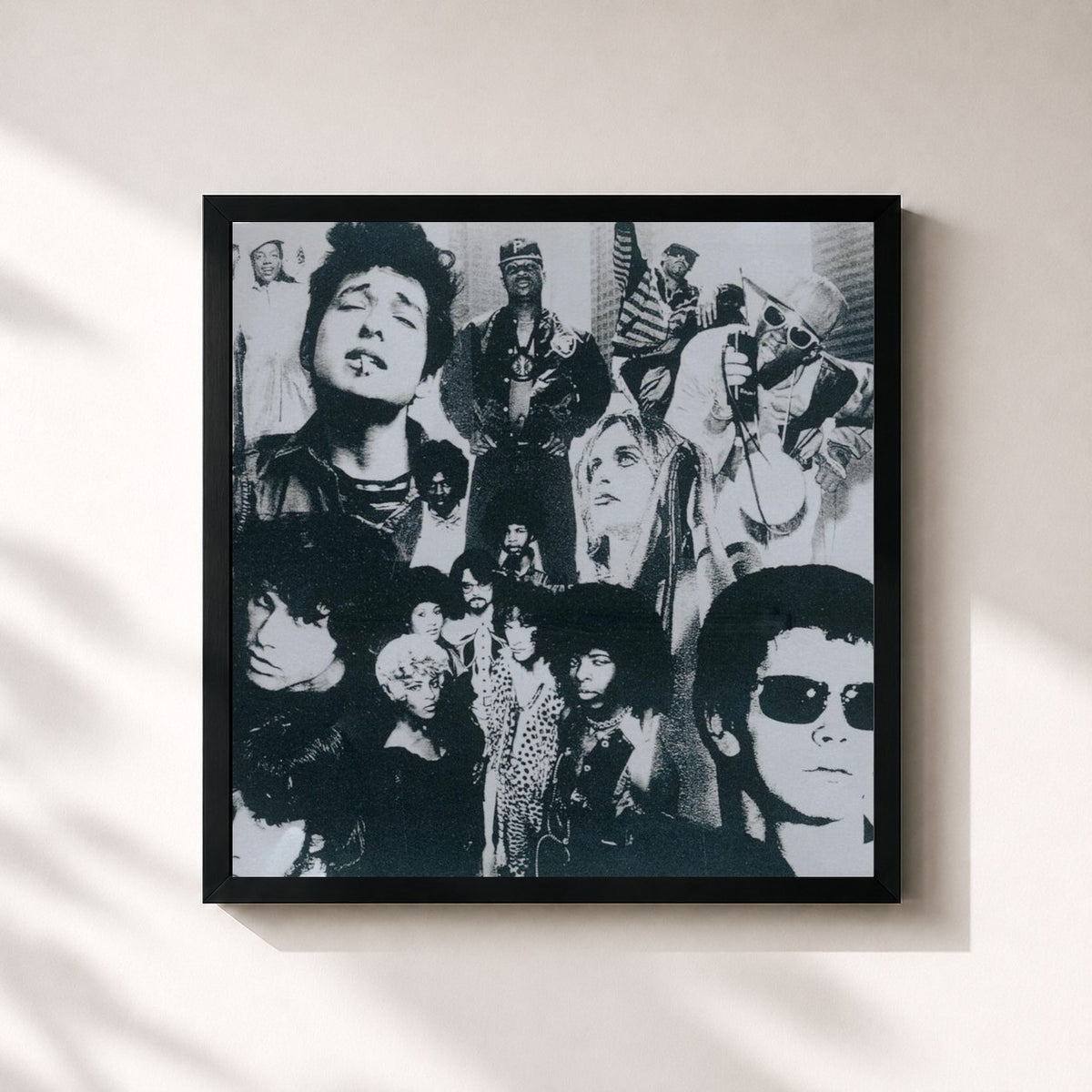 #noir Tableau carré de l'album Thank You de Duran Duran, cadre noir 32x32 cm