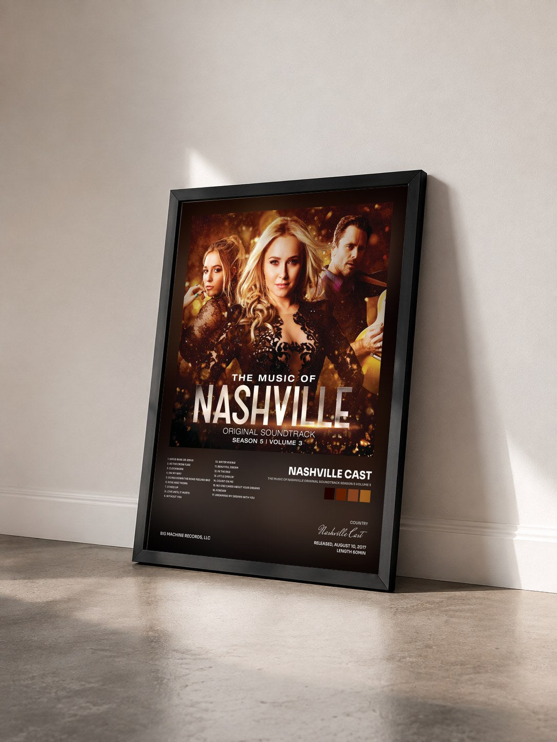 #noir Tableau de l'album The Music Of Nashville Original Soundtrack Season 5 Volume 3 de Nashville Cast vu de trois quarts, cadre noir