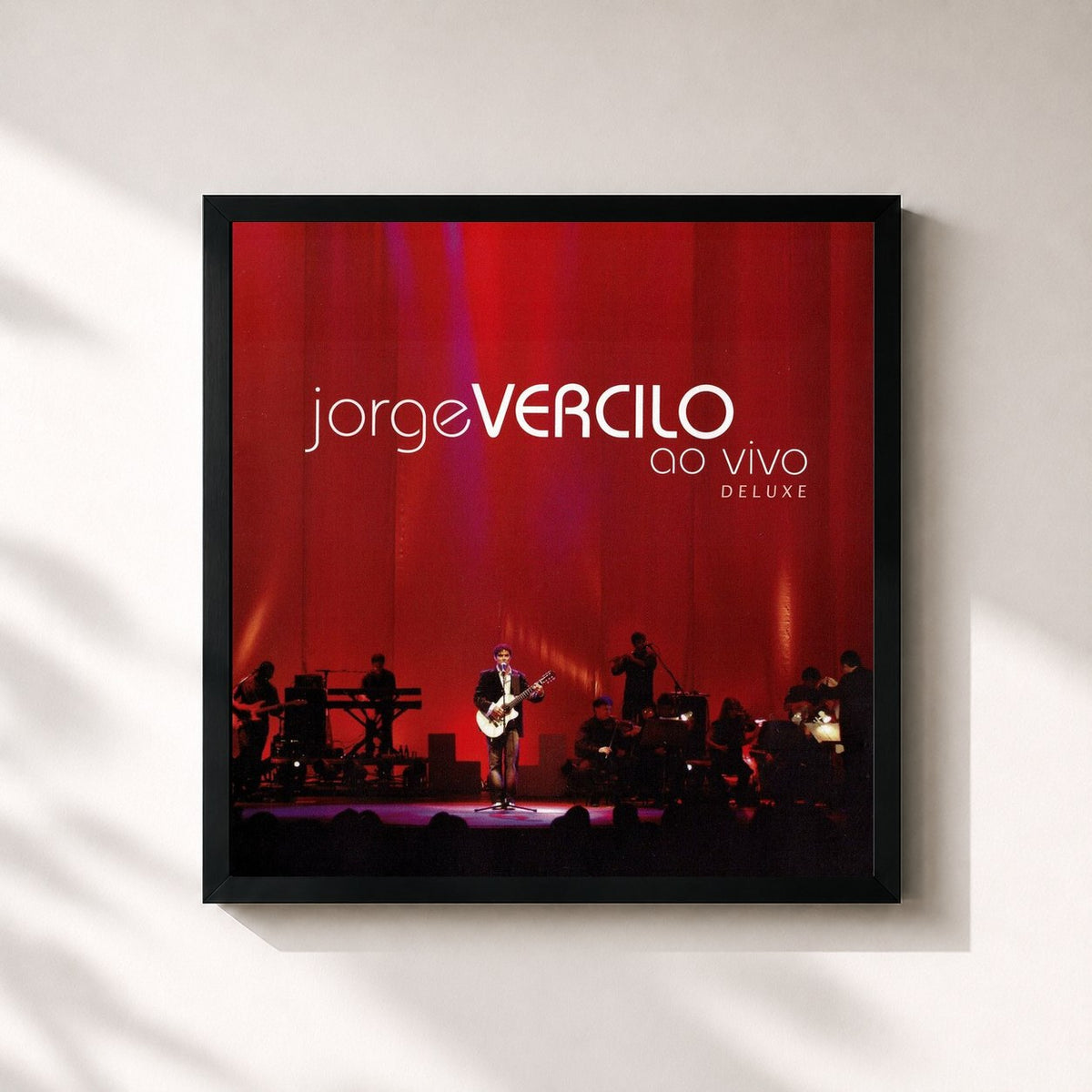 #noir Tableau carré de l'album Jorge Vercilo (Deluxe) de Jorge Vercillo, cadre noir 32x32 cm