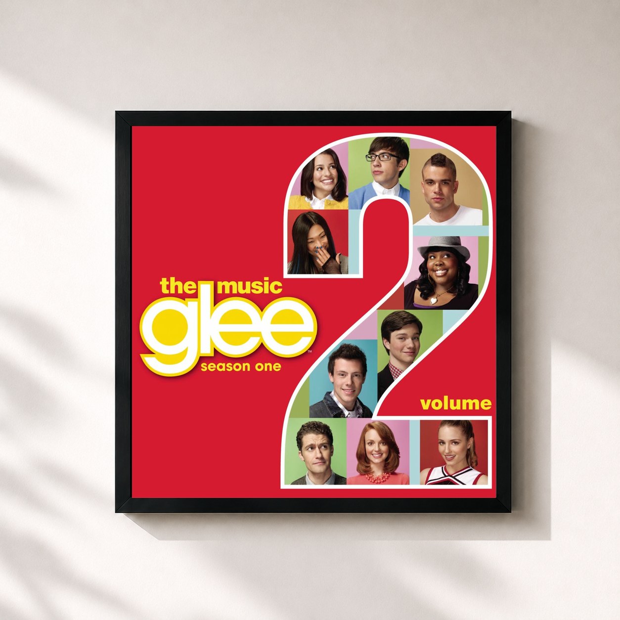 #noir Glee: The Music, Volume 2 by Glee Cast as a square framed art print, black 32x32 cm frame
