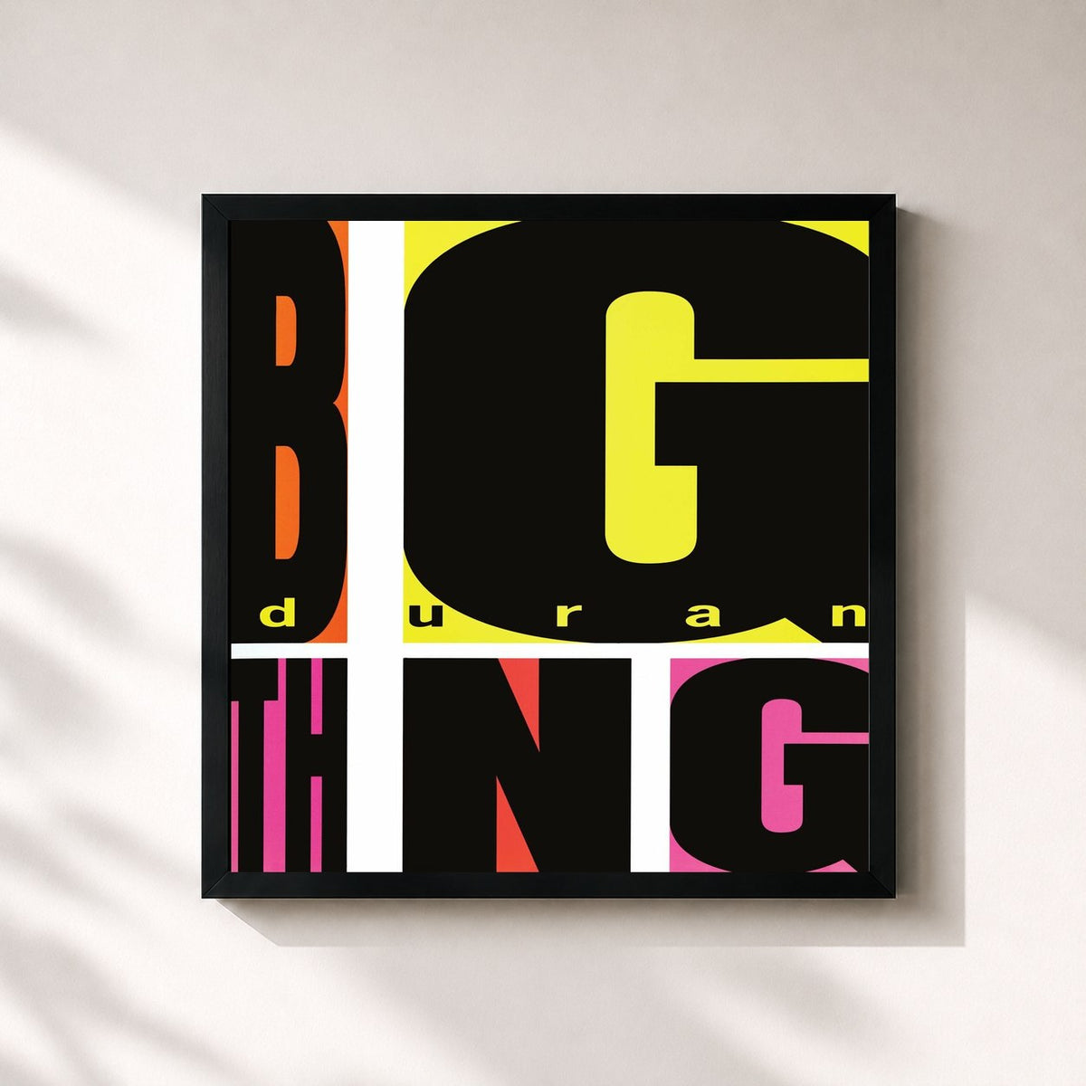 #noir Tableau carré de l'album Big Thing (Deluxe Edition) de Duran Duran, cadre noir 32x32 cm