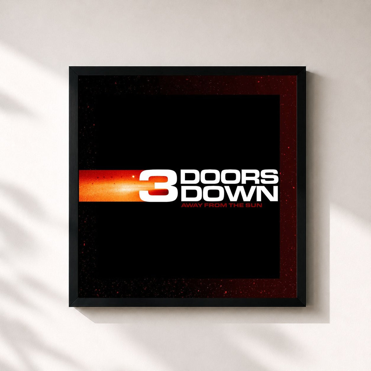 #noir Away From The Sun (Deluxe) von 3 Doors Down als quadratischer Kunstdruck, schwarzer Rahmen 32x32 cm