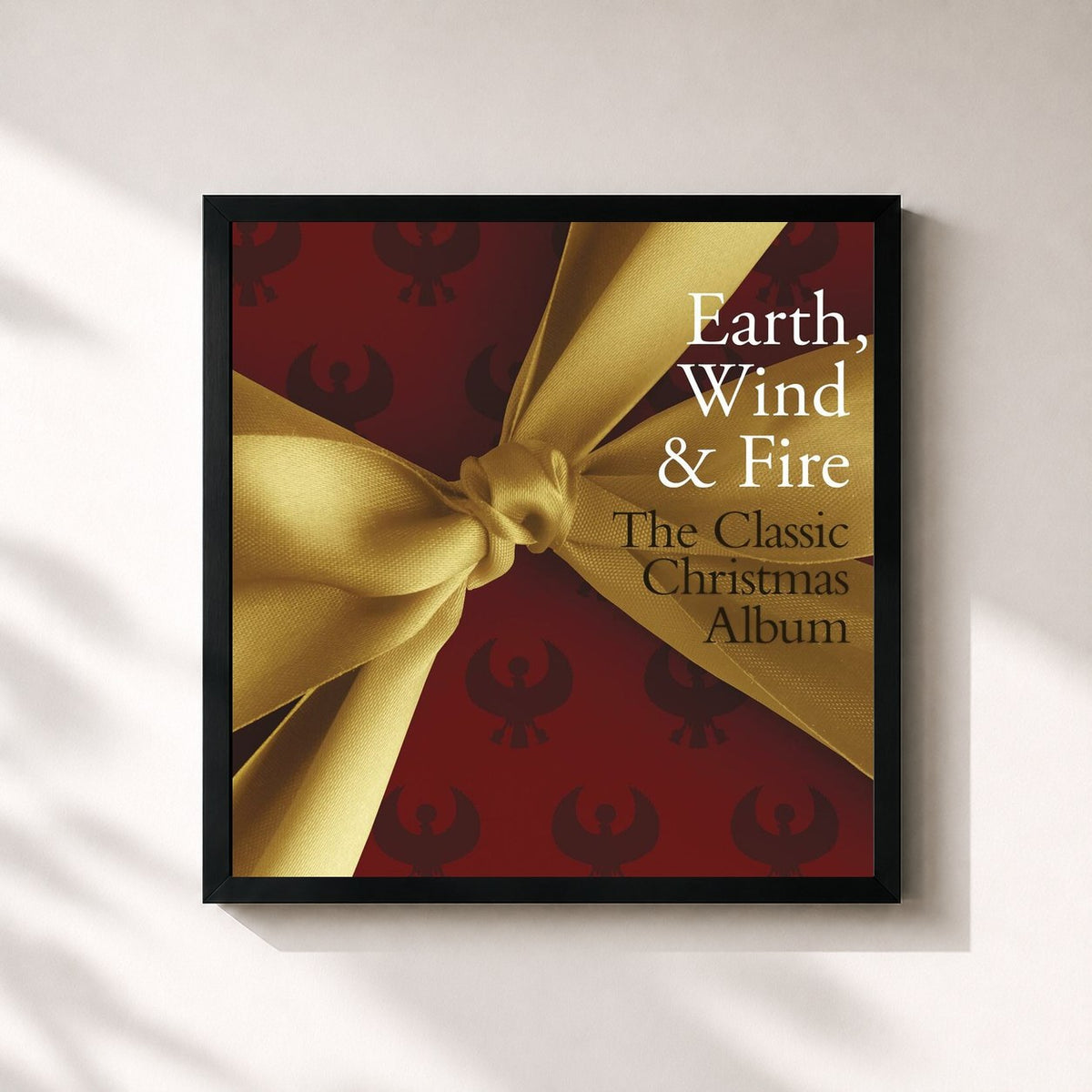#noir The Classic Christmas Album by Earth, Wind & Fire as a square framed art print, black 32x32 cm frame