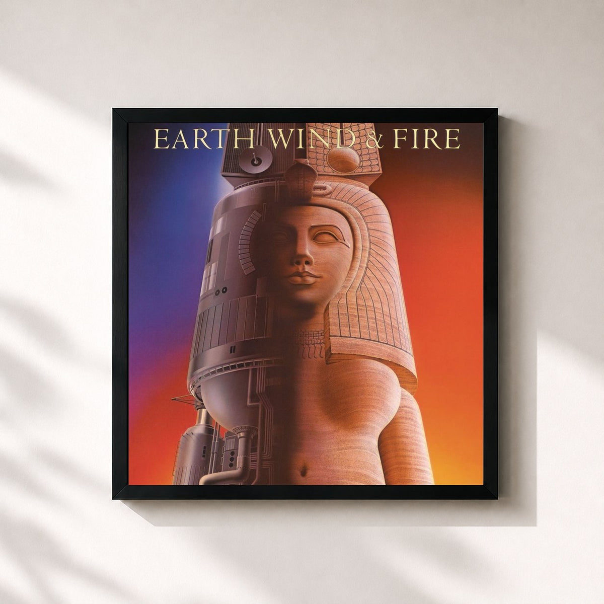 #noir Raise! by Earth, Wind & Fire as a square framed art print, black 32x32 cm frame