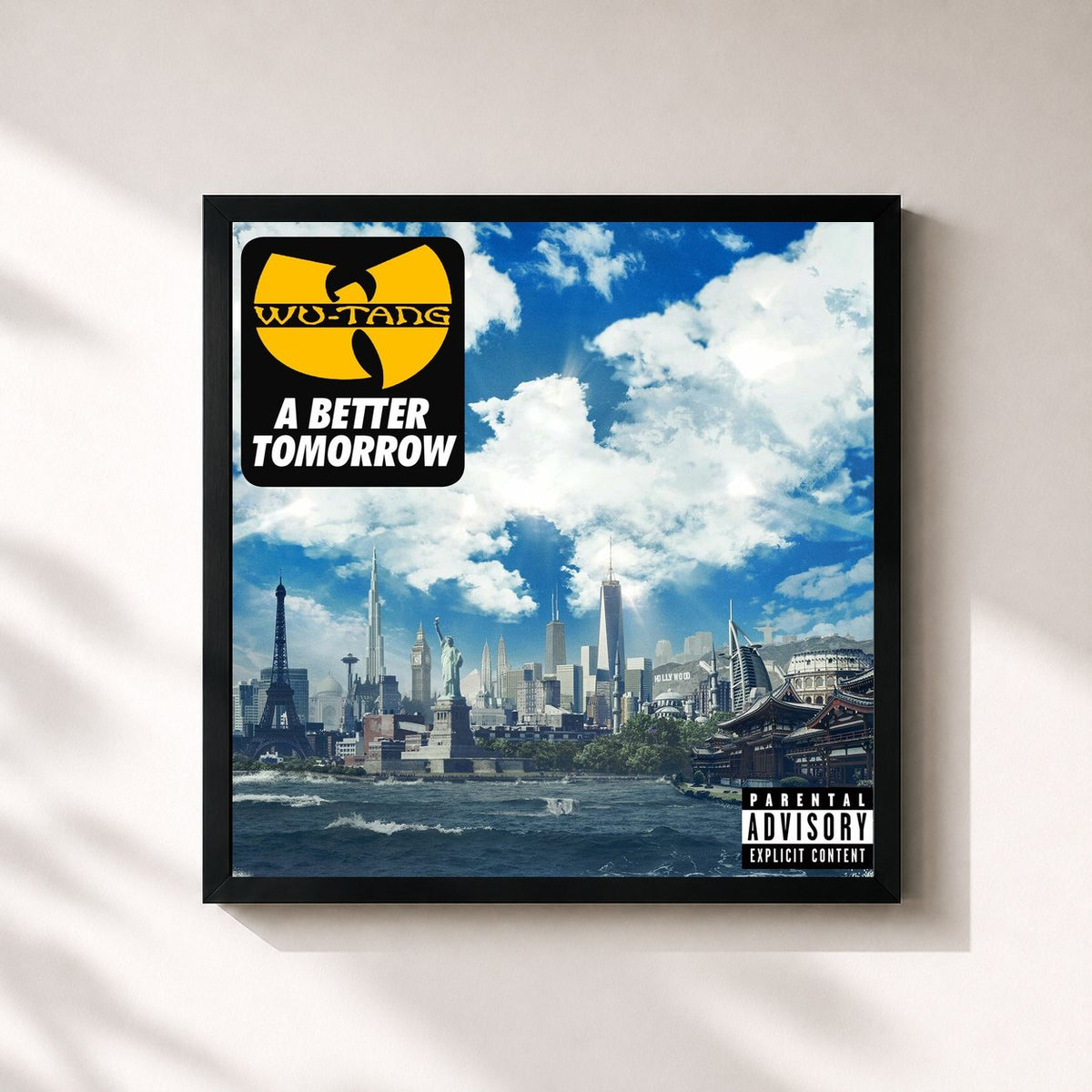 #noir A Better Tomorrow by Wu-Tang Clan as a square framed art print, black 32x32 cm frame