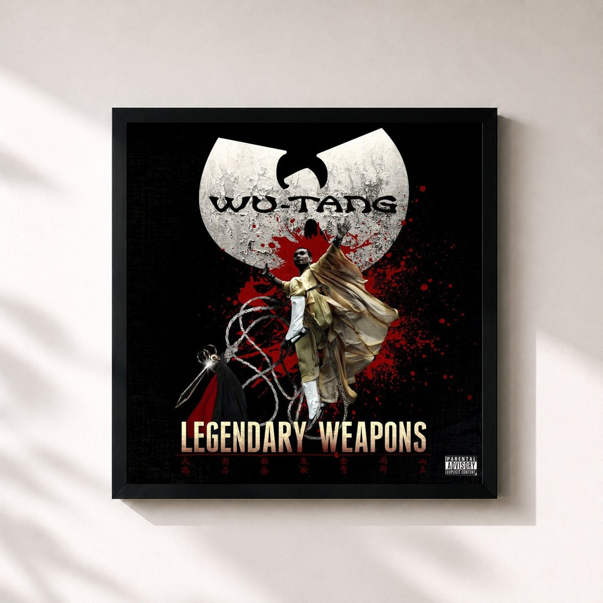 #noir Legendary Weapons by Wu-Tang Clan as a square framed art print, black 32x32 cm frame