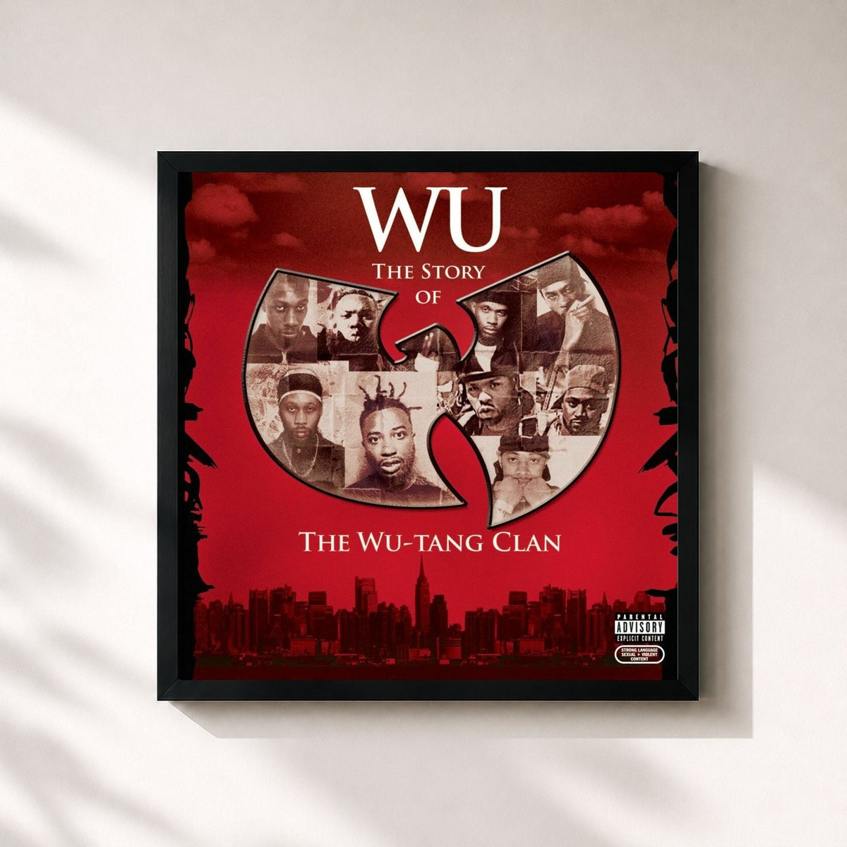 #noir Wu: The Story Of The Wu-Tang Clan by Wu-Tang Clan as a square framed art print, black 32x32 cm frame
