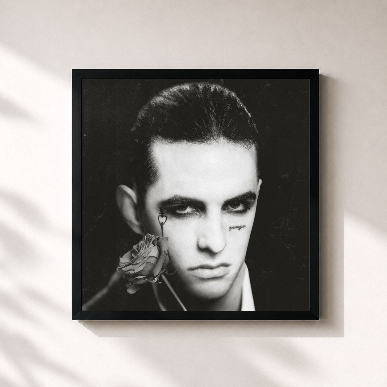 #noir Tableau carré de l'album 1920 - Achille Lauro & The Untouchable Band de Achille Lauro, cadre noir 32x32 cm