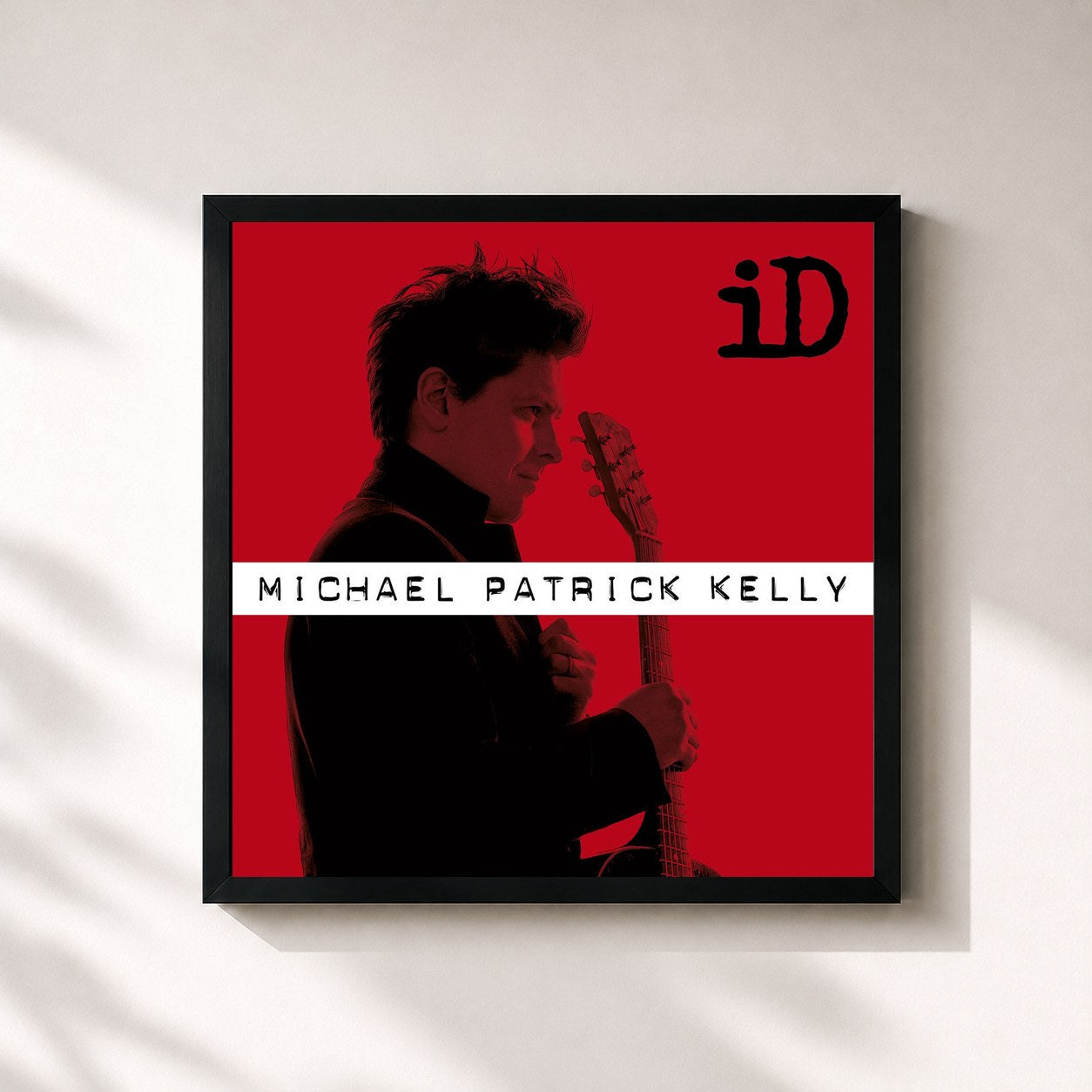 #noir Tableau carré de l'album iD - Extended Version de Michael Patrick Kelly, cadre noir 32x32 cm