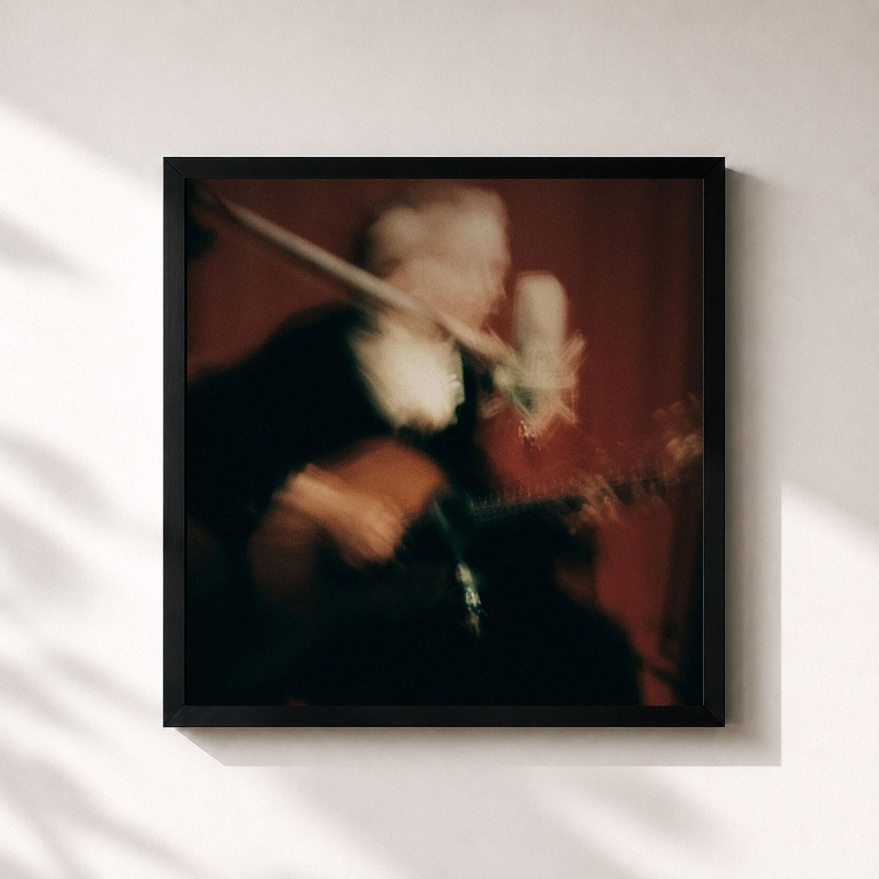 #noir Tableau carré de l'album Cancionera de Natalia Lafourcade, cadre noir 32x32 cm