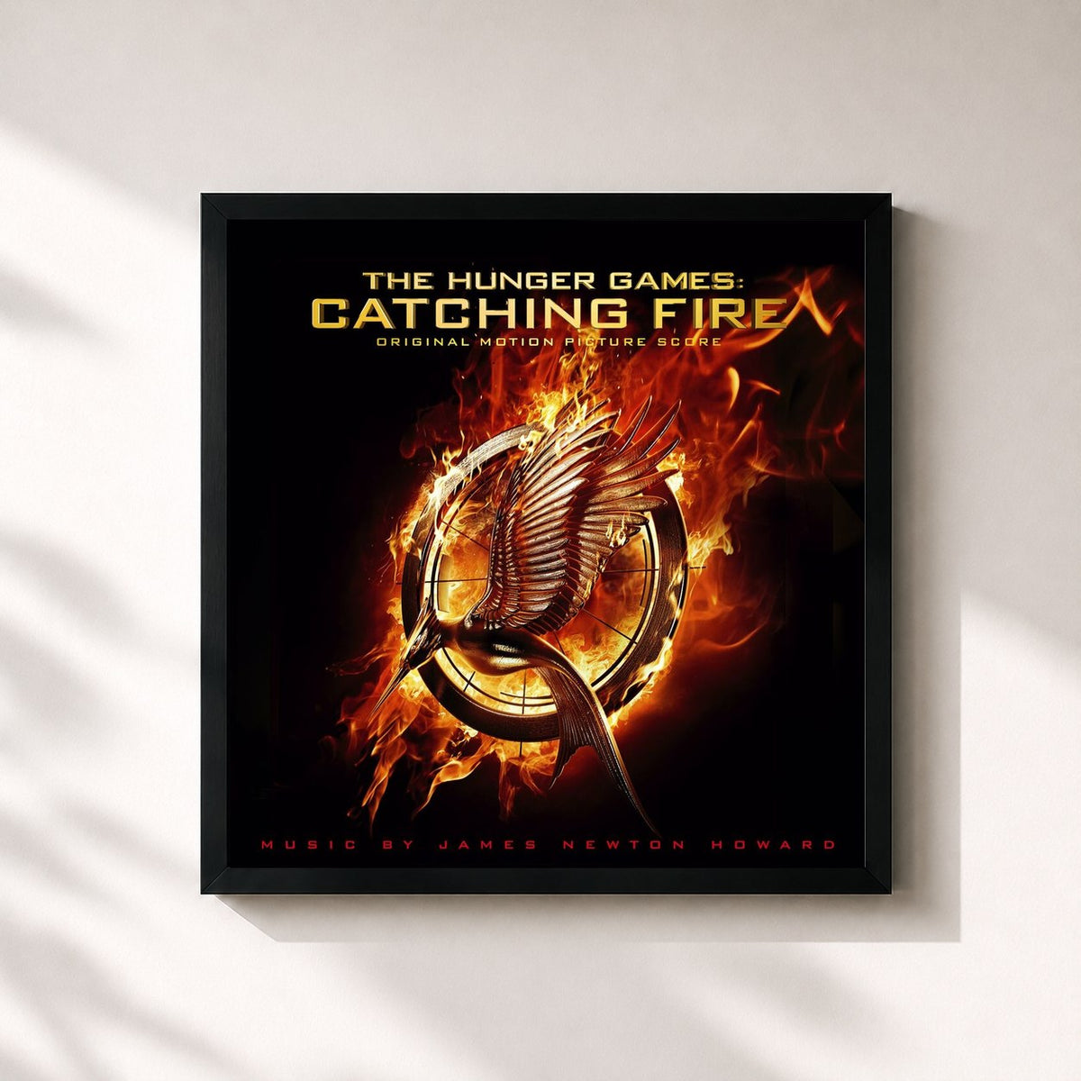 #noir The Hunger Games: Catching Fire (Original Motion Picture Score) by James Newton Howard as a square framed art print, black 32x32 cm frame