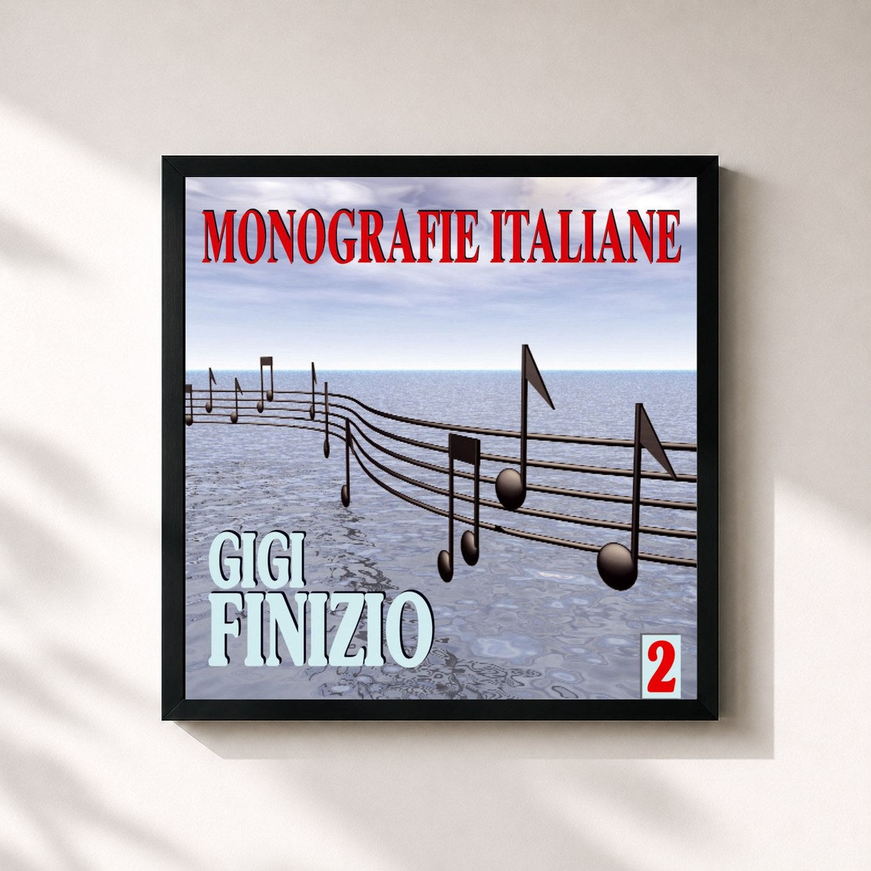 #noir Tableau carré de l'album Monografie italiane: Gigi Finizio, Vol. 2 de Gigi Finizio, cadre noir 32x32 cm
