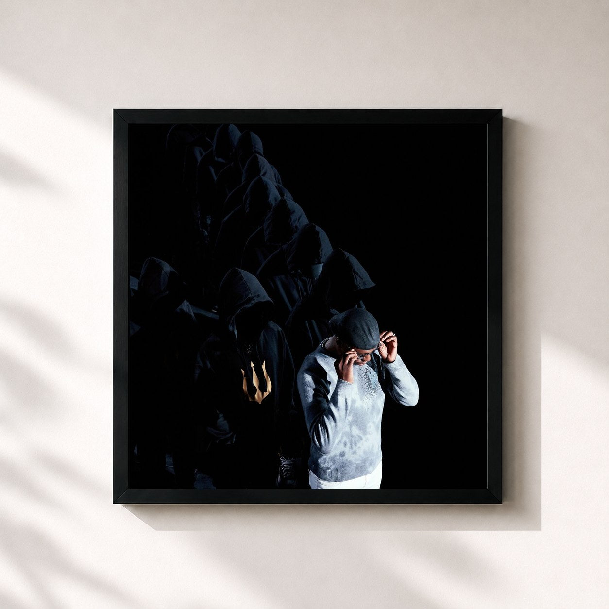 #noir Pyramide 2 by Werenoi as a square framed art print, black 32x32 cm frame