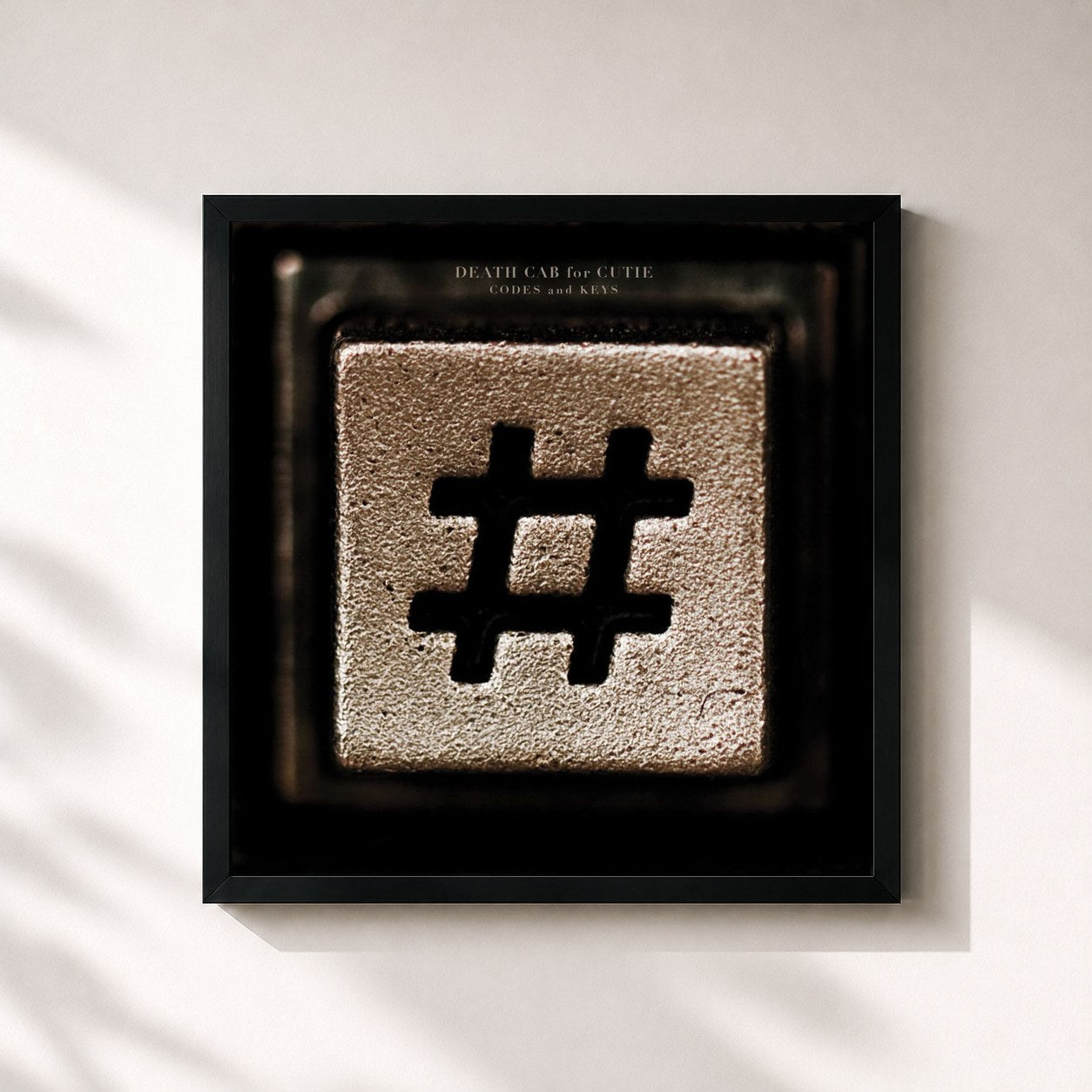 #noir Tableau carré de l'album Codes and Keys (Deluxe Edition) de Death Cab for Cutie, cadre noir 32x32 cm