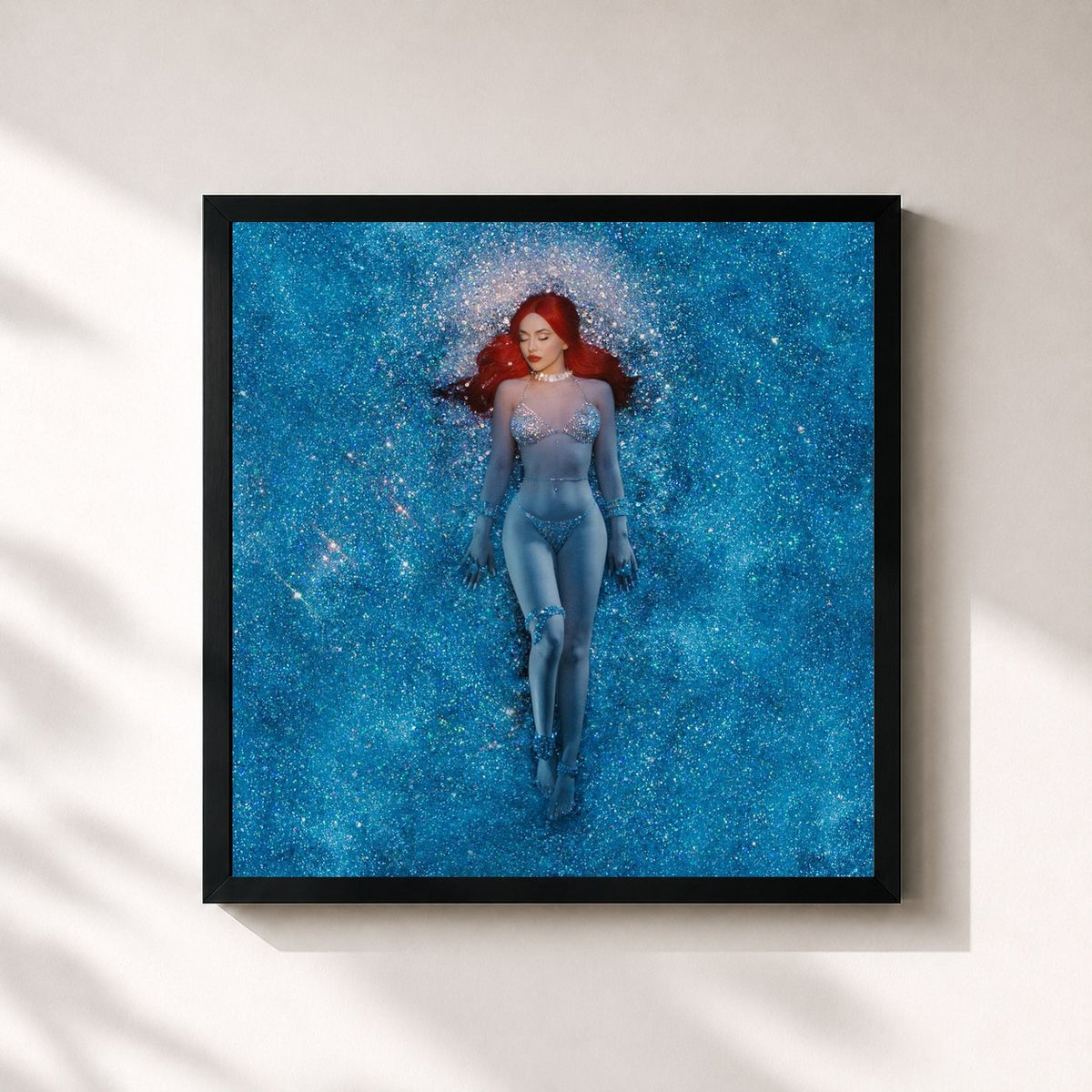 #noir Diamonds & Dancefloors by Ava Max as a square framed art print, black 32x32 cm frame