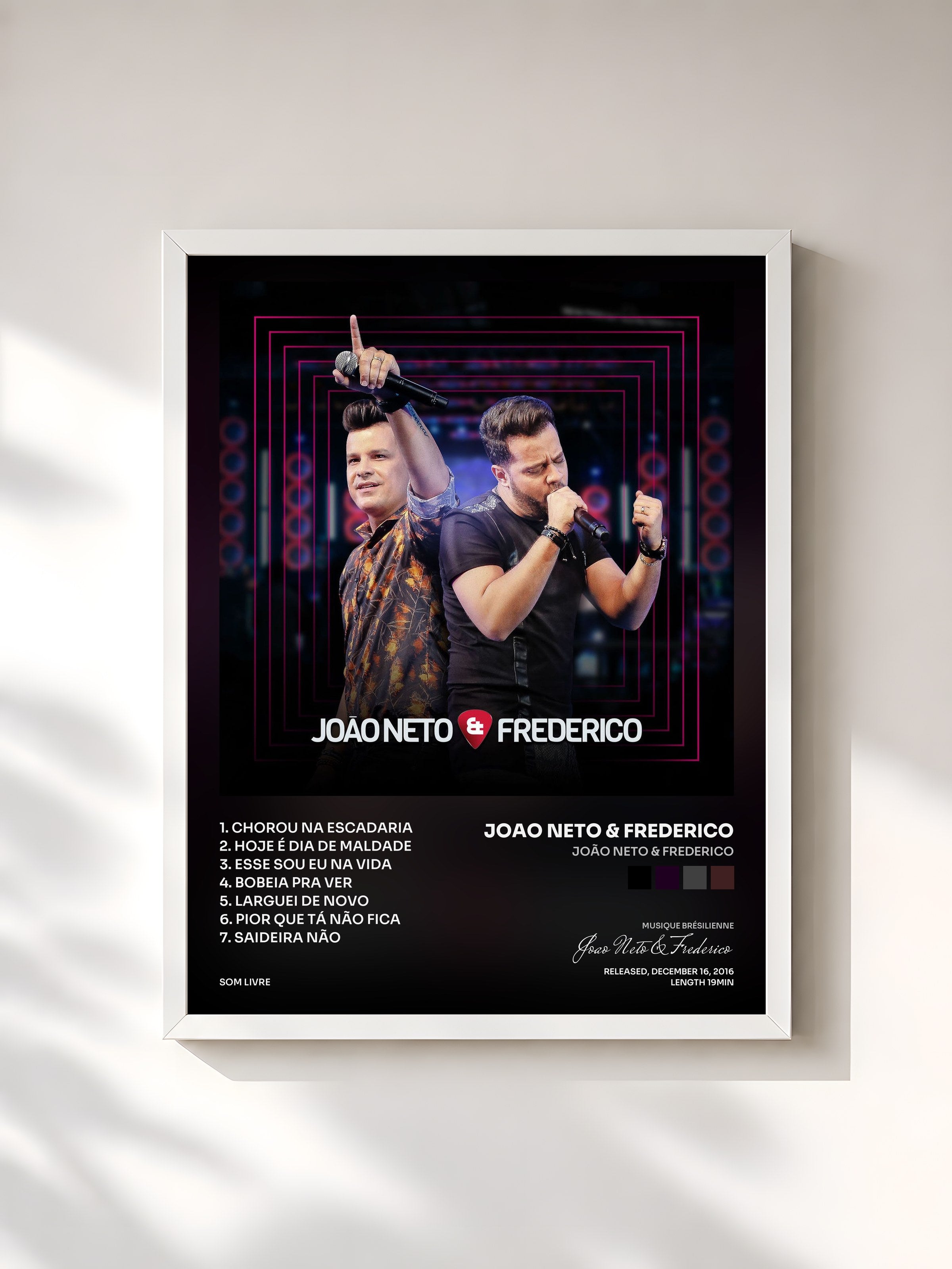 #blanc Tableau de l'album João Neto & Frederico de Joao Neto & Frederico, cadre blanc, imprimé et encadré en France