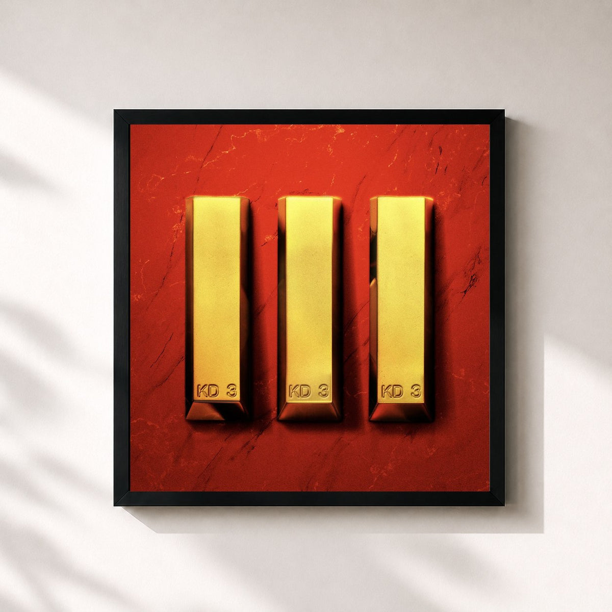 #noir Tableau carré de l'album King's Disease III de Nas, cadre noir 32x32 cm