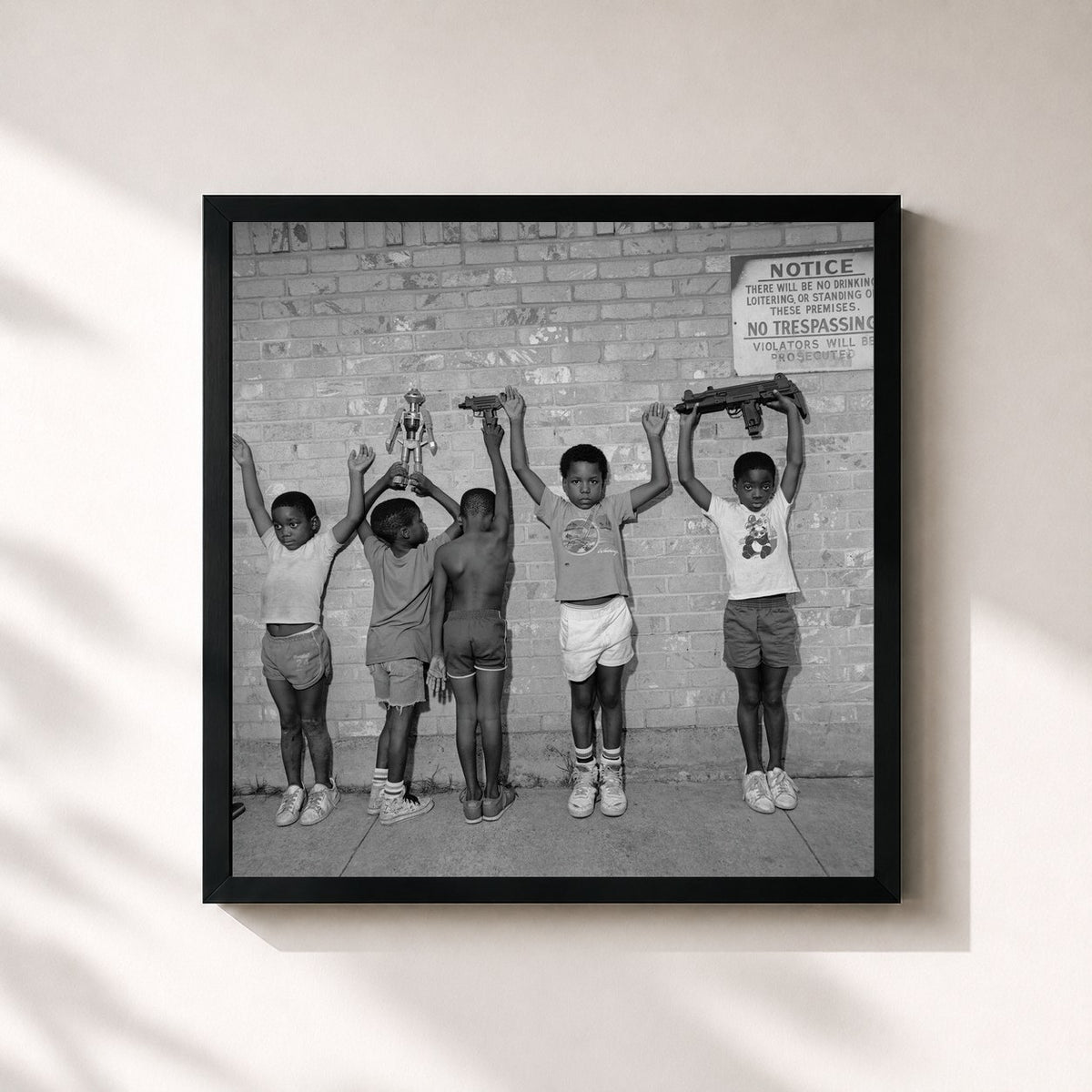 #noir Tableau carré de l'album NASIR de Nas, cadre noir 32x32 cm