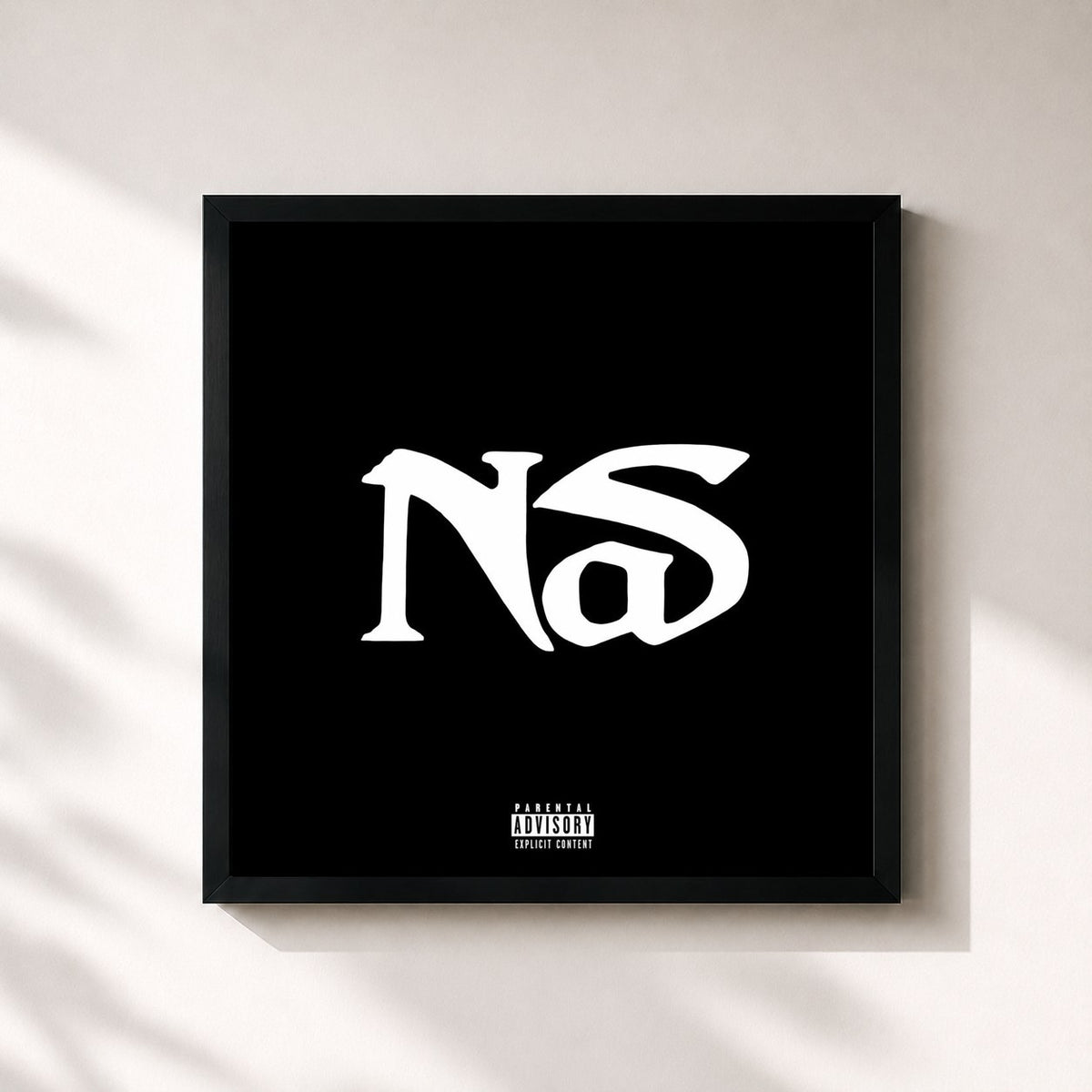 #noir Tableau carré de l'album The Freestyles (Vol. 2) de Nas, cadre noir 32x32 cm