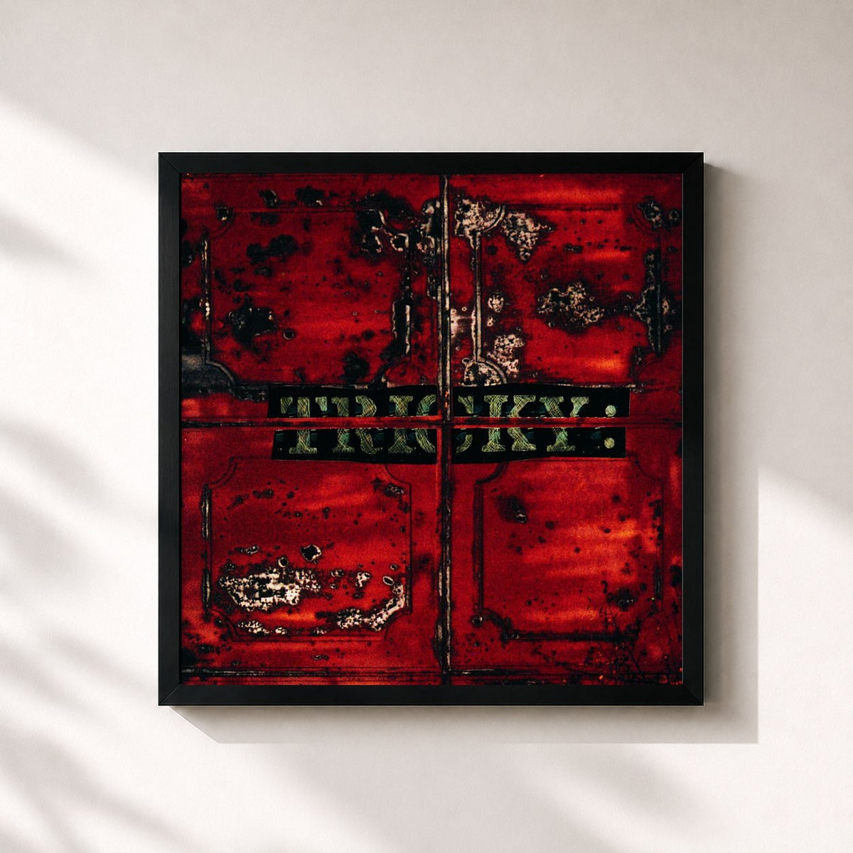 #noir Tableau carré de l'album Maxinquaye de Tricky, cadre noir 32x32 cm
