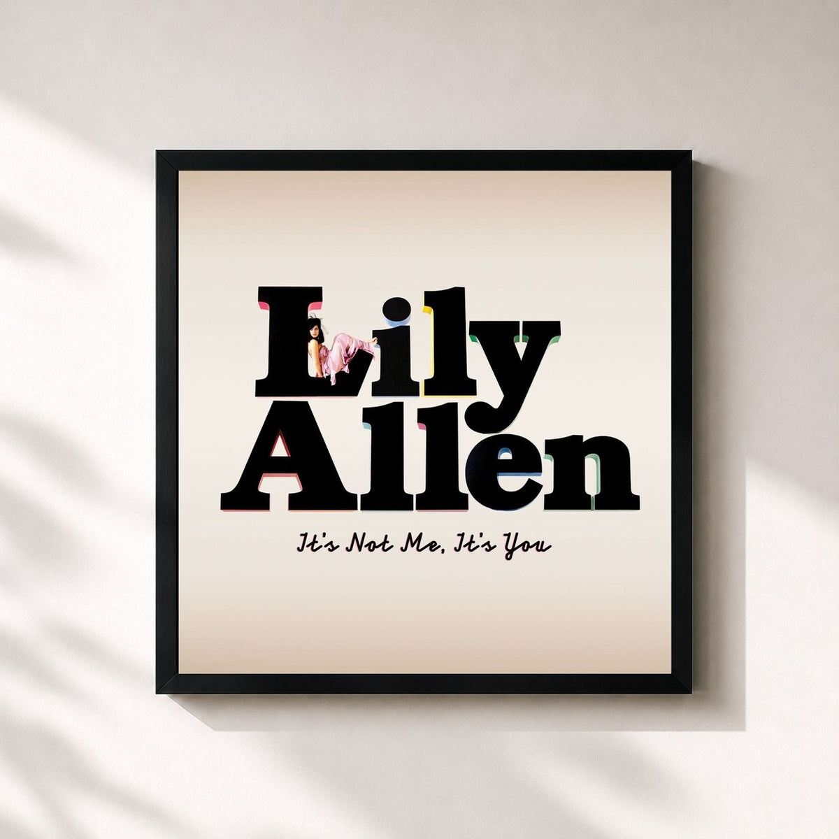 #noir It's Not Me, It's You (Special Edition) de Lily Allen en lámina cuadrada enmarcada, marco negro de 32x32 cm