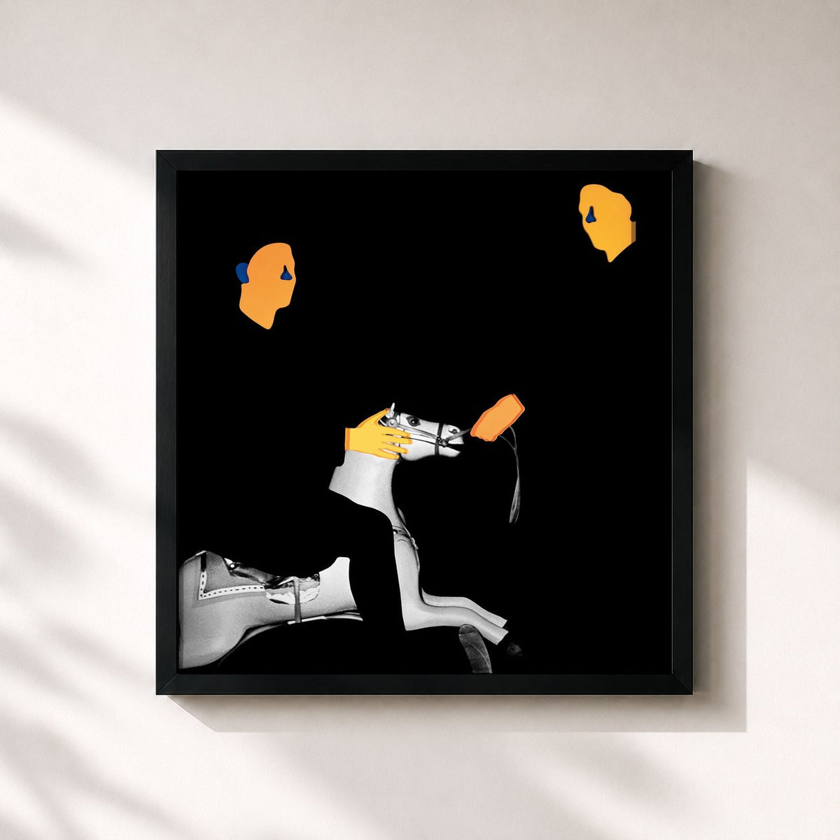 #noir Tableau carré de l'album Loss Of Life de MGMT, cadre noir 32x32 cm