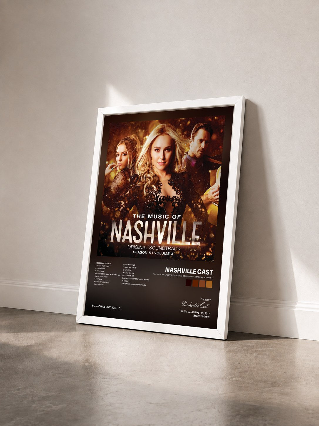 #blanc Tableau de l'album The Music Of Nashville Original Soundtrack Season 5 Volume 3 de Nashville Cast vu de trois quarts, cadre blanc