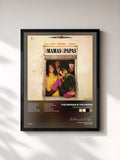 #noir Tableau de l'album The Mamas & The Papas de The Mamas & The Papas, cadre noir, imprimé et encadré en France