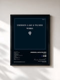 #noir Tableau de l'album Works (Vol. 1) de Emerson, Lake & Palmer, cadre noir, imprimé et encadré en France