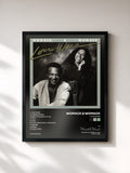 #noir Tableau de l'album Love Wars de Womack & Womack, cadre noir, imprimé et encadré en France