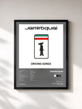 #noir Driving Songs di Jamiroquai in stampa incorniciata, cornice nera, stampata e incorniciata in Francia