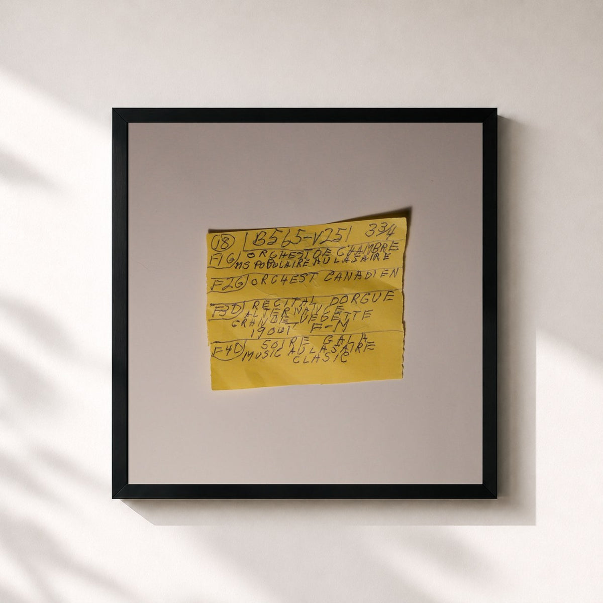 #noir Tableau carré de l'album Other Here Comes The Cowboy Demos de Mac Demarco, cadre noir 32x32 cm