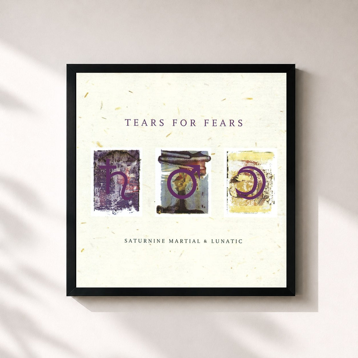 #noir Saturnine Martial & Lunatic by Tears for Fears as a square framed art print, black 32x32 cm frame