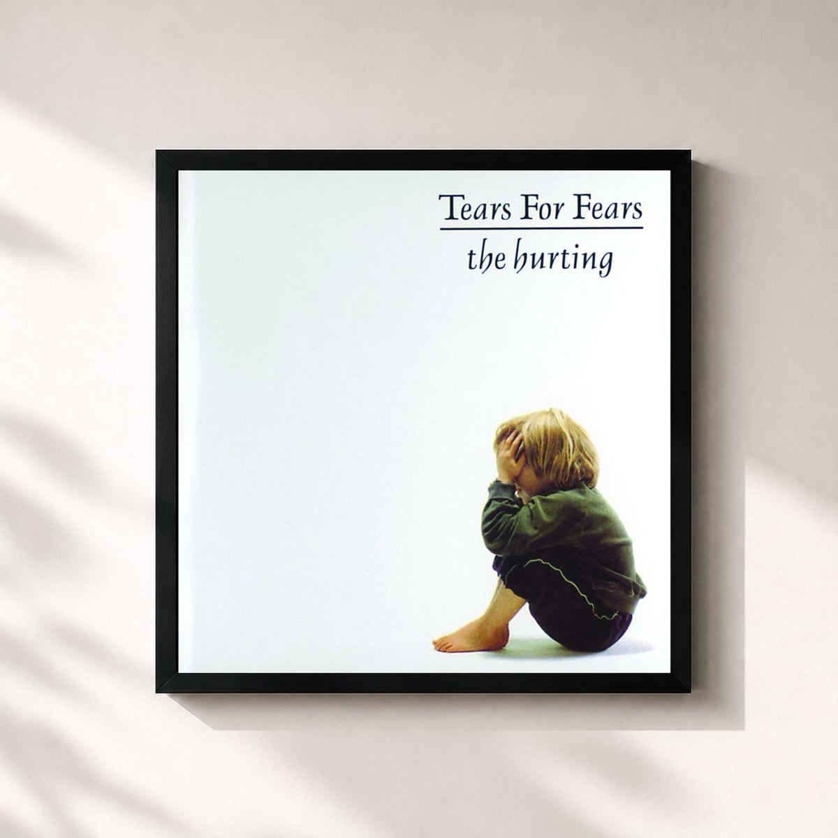 #noir The Hurting by Tears for Fears as a square framed art print, black 32x32 cm frame