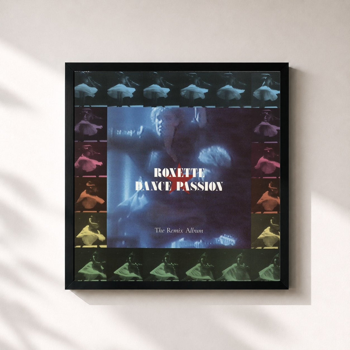 #noir Dance Passion - The Remix Album von Roxette als quadratischer Kunstdruck, schwarzer Rahmen 32x32 cm