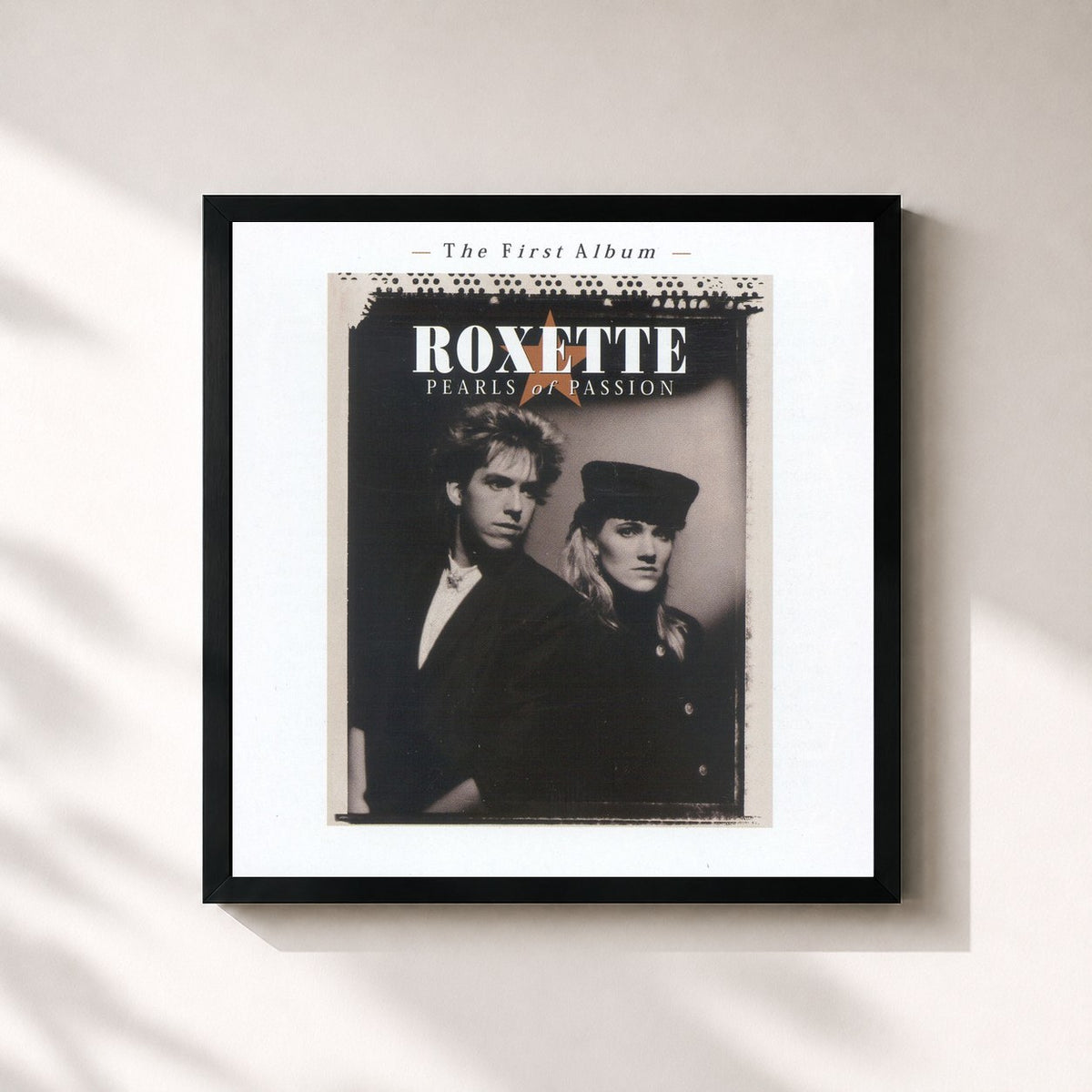 #noir Pearls Of Passion (Extended Version) von Roxette als quadratischer Kunstdruck, schwarzer Rahmen 32x32 cm