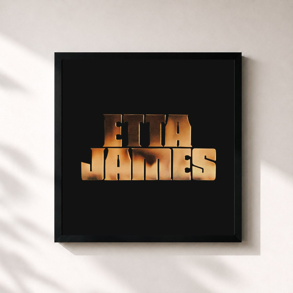 #noir Etta James de Etta James en lámina cuadrada enmarcada, marco negro de 32x32 cm