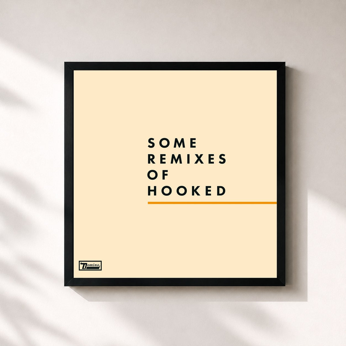 #noir Some Remixes of Hooked von Franz Ferdinand als quadratischer Kunstdruck, schwarzer Rahmen 32x32 cm