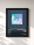 #noir Tableau de l'album Thank You for Today de Death Cab for Cutie, cadre noir, imprimé et encadré en France