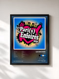 #noir Le Pari(s) des Enfoirés 2020 von Les Enfoirés als gerahmter Kunstdruck, schwarzer Rahmen, gedruckt und gerahmt in Frankreich