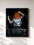 #noir Tableau de l'album Paramore (Deluxe Edition) de Paramore, cadre noir, imprimé et encadré en France