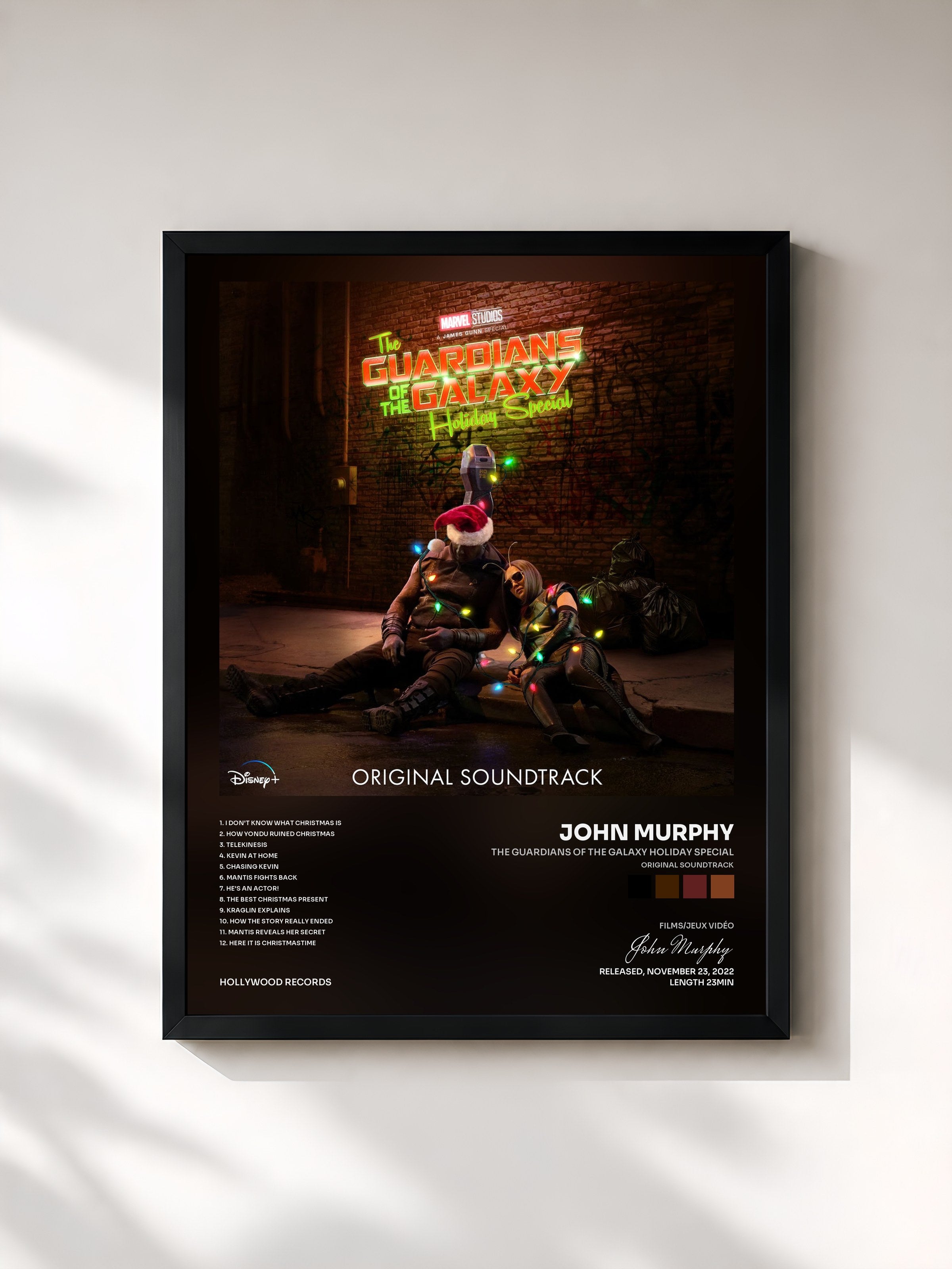 #noir Tableau de l'album The Guardians of the Galaxy Holiday Special (Original Soundtrack) de John Murphy, cadre noir, imprimé et encadré en France