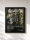 #noir Tableau de l'album The Comeback: Back To Business de Baby Rasta Y Gringo, cadre noir, imprimé et encadré en France