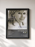 #noir Tableau de l'album Indigo: Women Of Song de Olivia Newton-John, cadre noir, imprimé et encadré en France